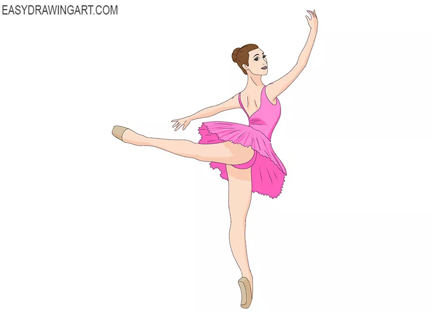  how to draw a realistic ballerina easy