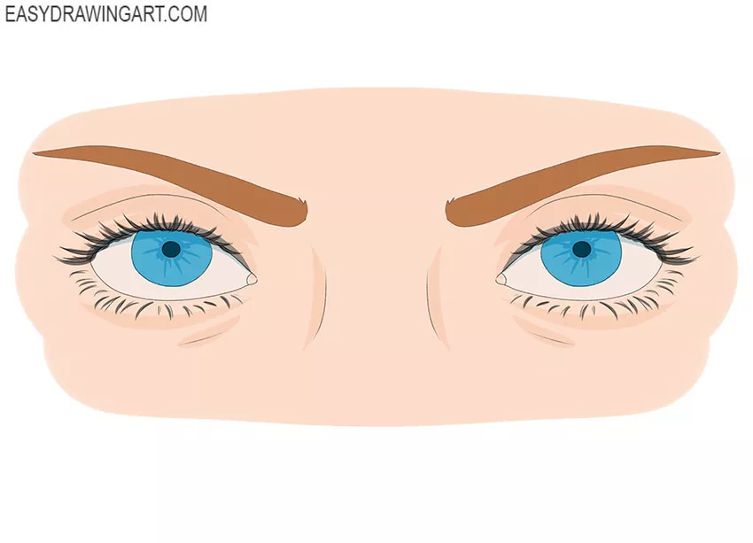 Beautiful cute female eyes in cartoon style Vector Image
