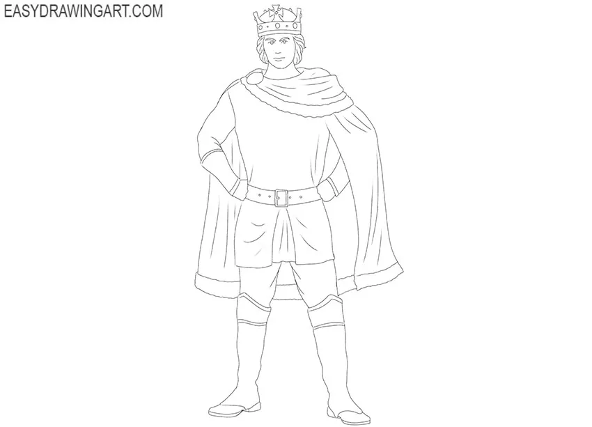 realistic king drawing