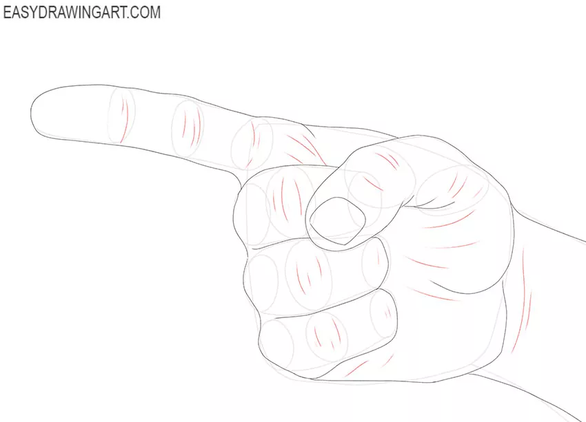 simple Pointing Finger drawing