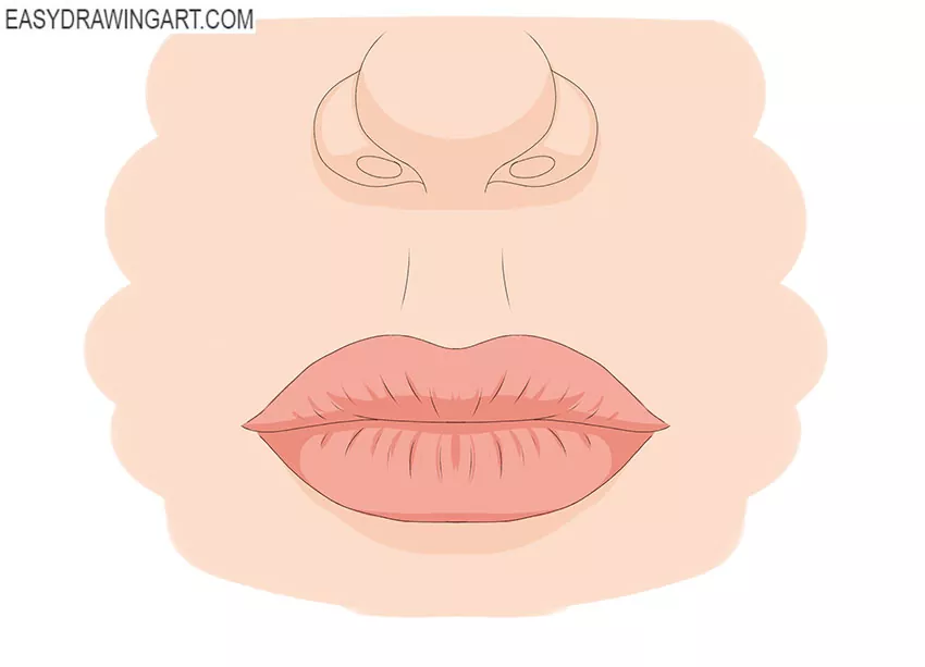 Nose and Lips drawing very simple