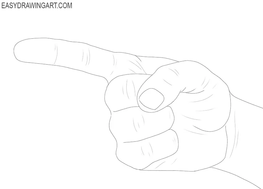 easy Pointing Finger drawing