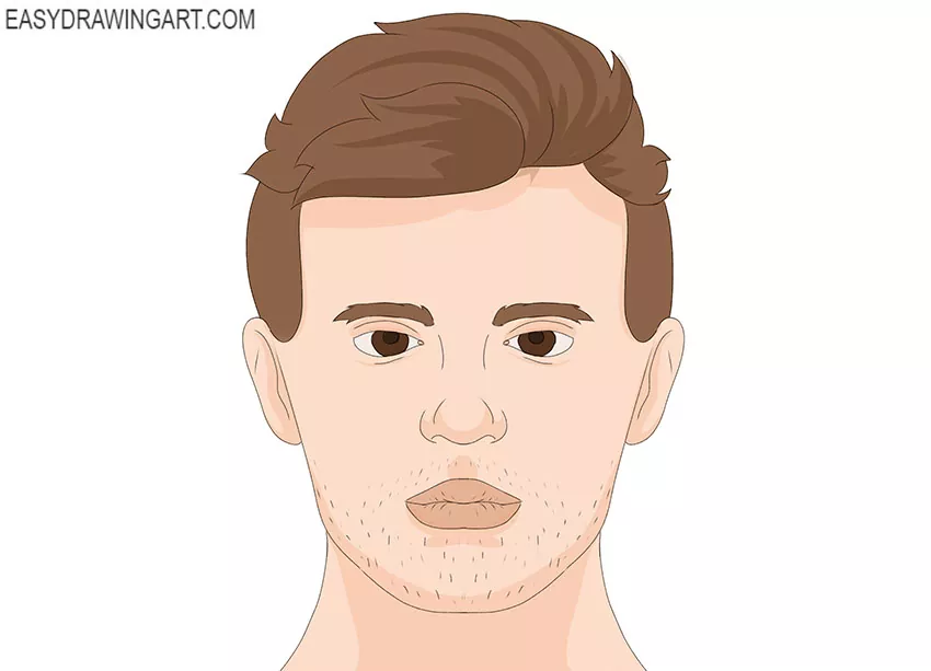 how to draw a boy face simple