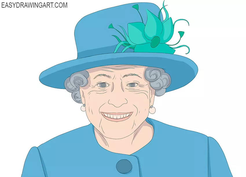 How to Draw Queen Elizabeth Easy Drawing Art