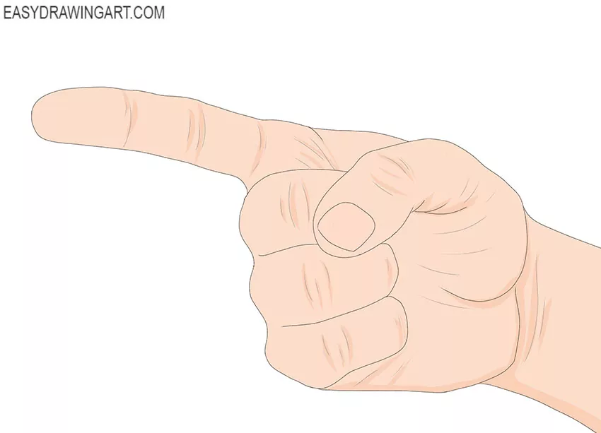 cartoon Pointing Finger drawing