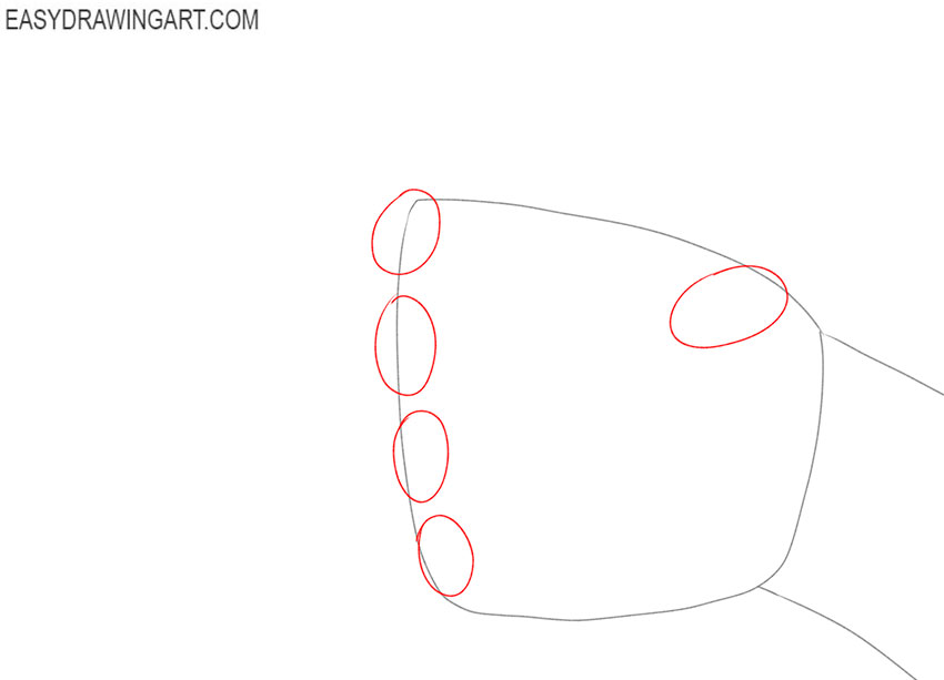how to draw a 3d pointing finger