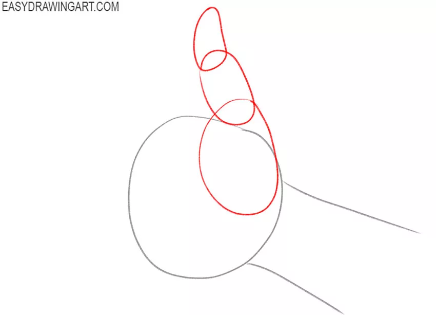 how to draw a cartoon thumbs up