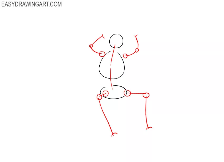 how to draw a drummer easy