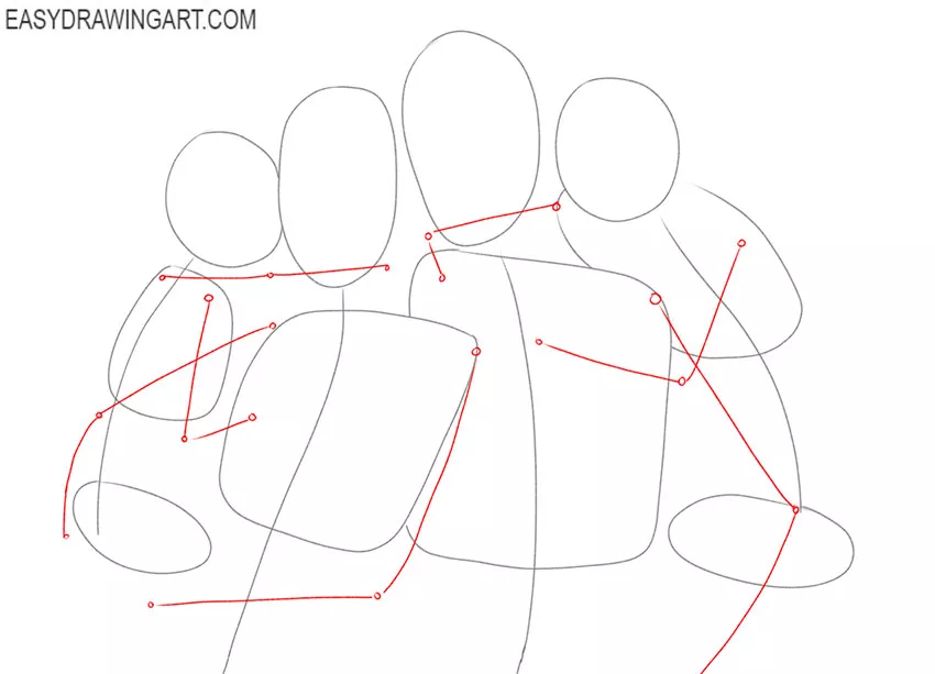 how to draw a family art hub