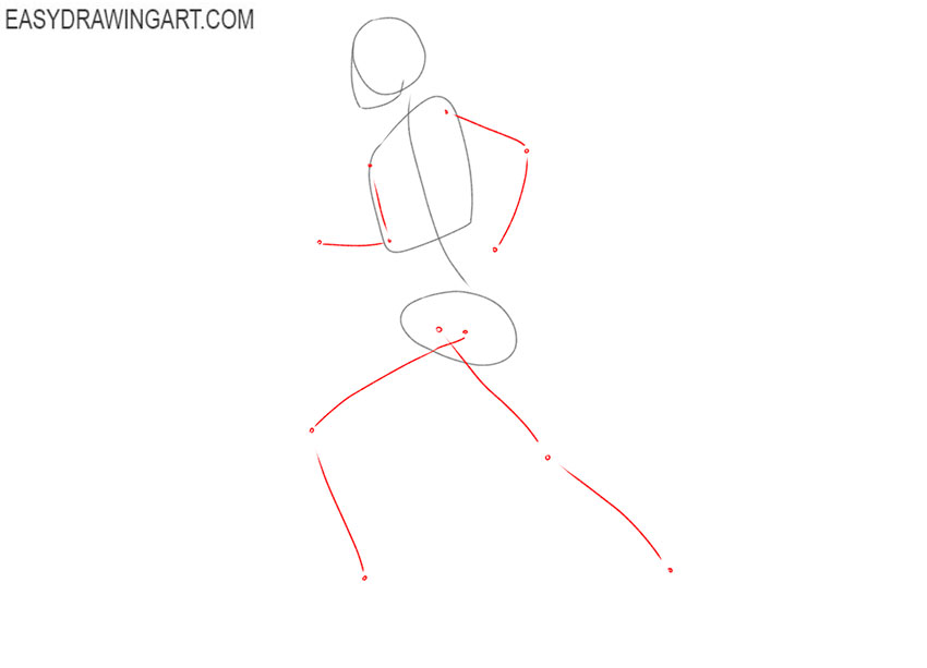 how to draw a simple running man