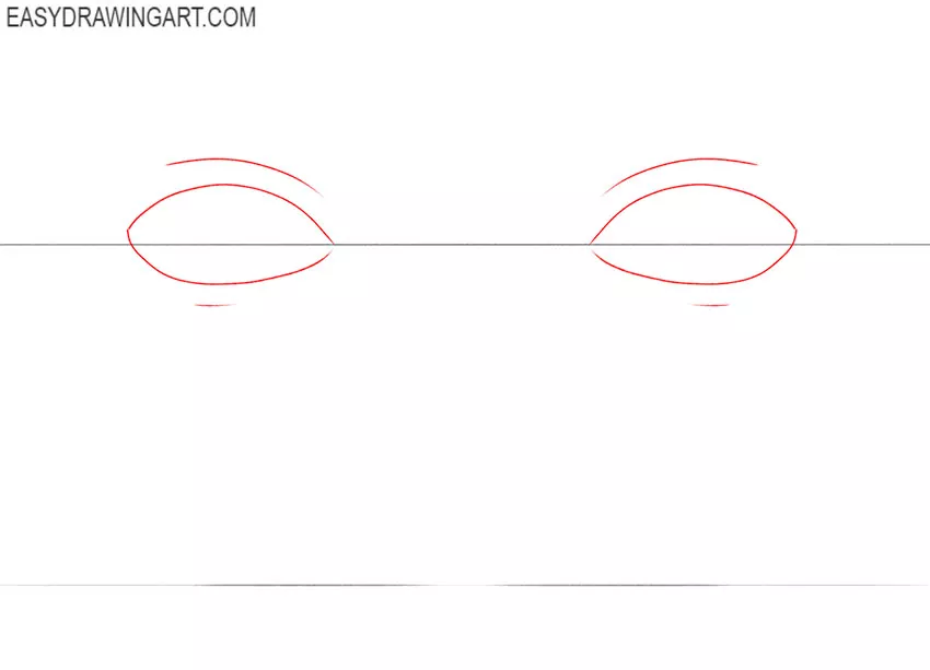 how to draw simple eyes and nose