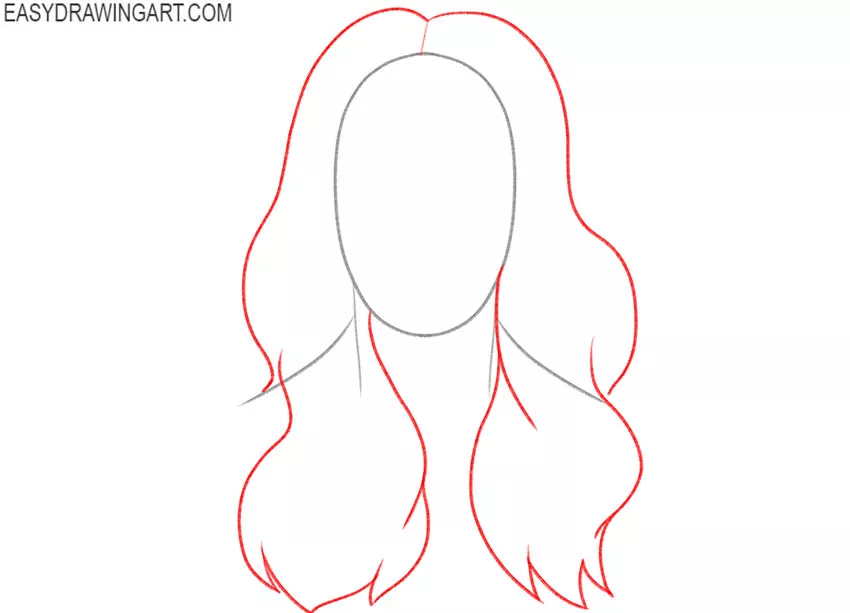 how to draw wavy hair realistic