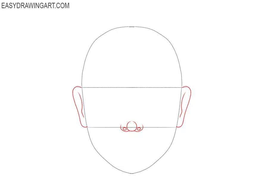 how to draw a boy face with curly hair