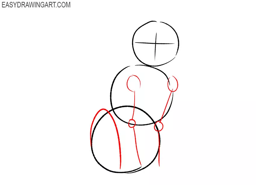 how to draw a cat body sitting