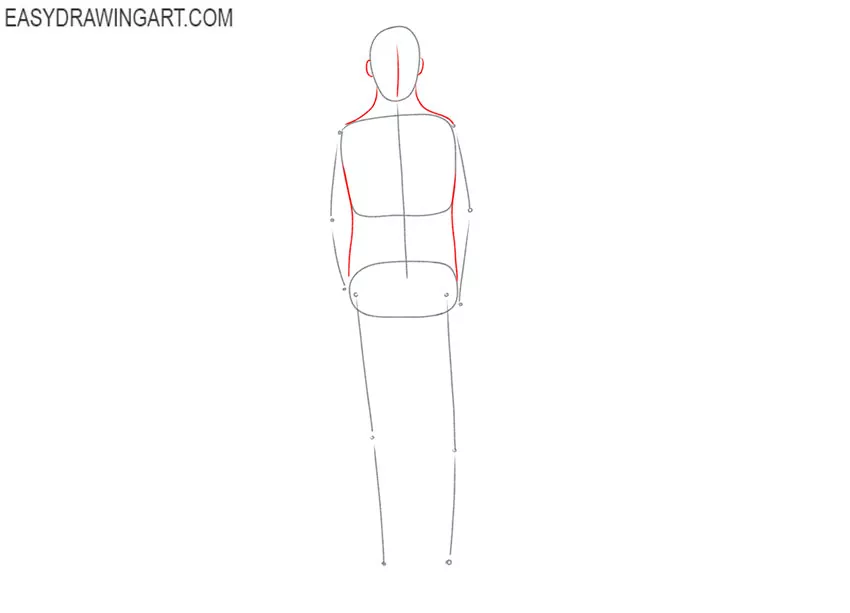 how to draw a male body step by step easy