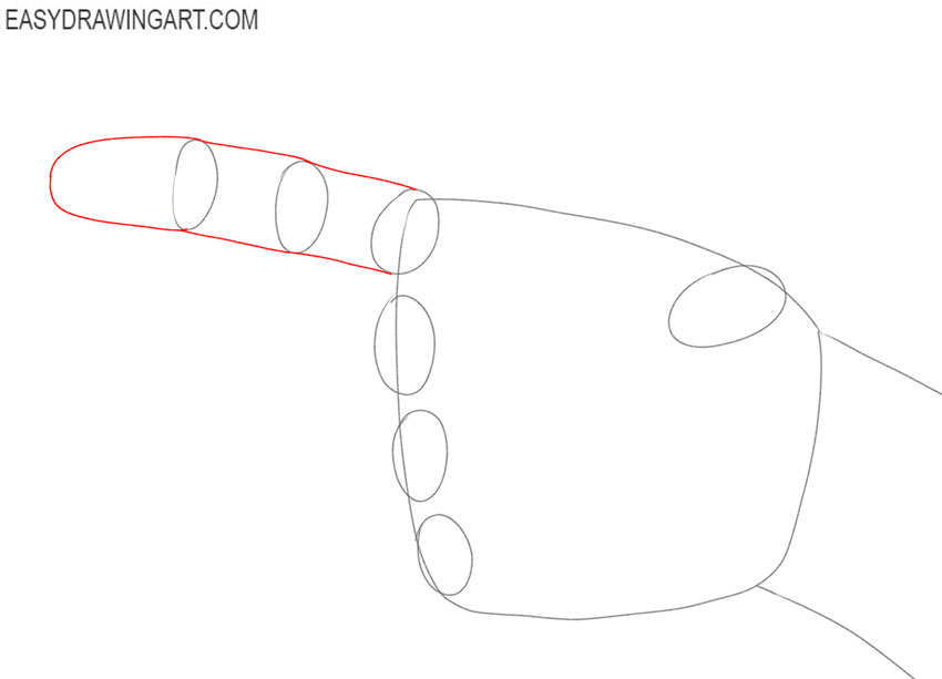 how to draw a pointing finger at you