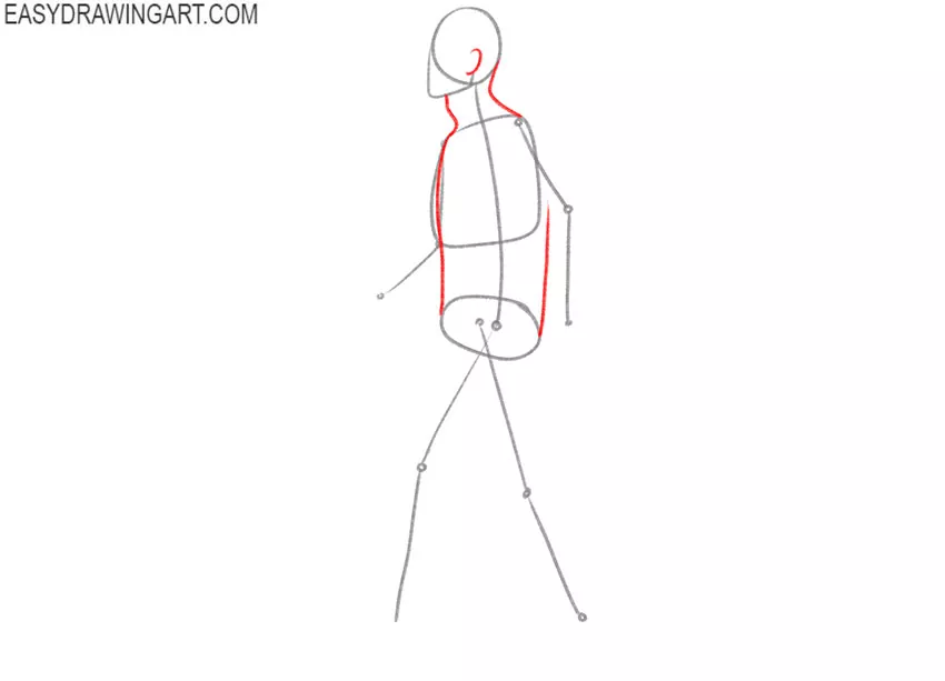 how to draw a simple person walking