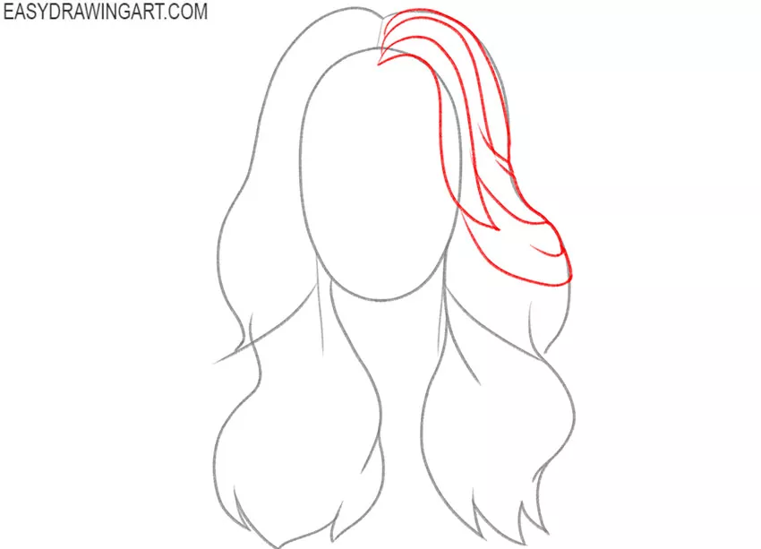 how to draw cute curly hair