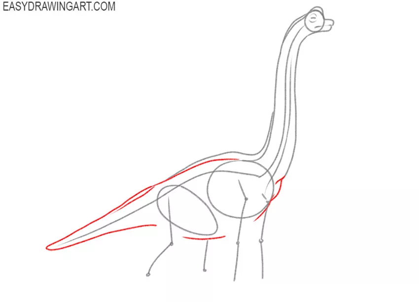 how to draw a brachiosaurus easy