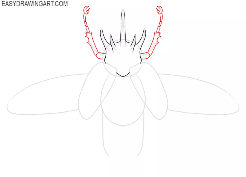 how to draw a cartoon beetle