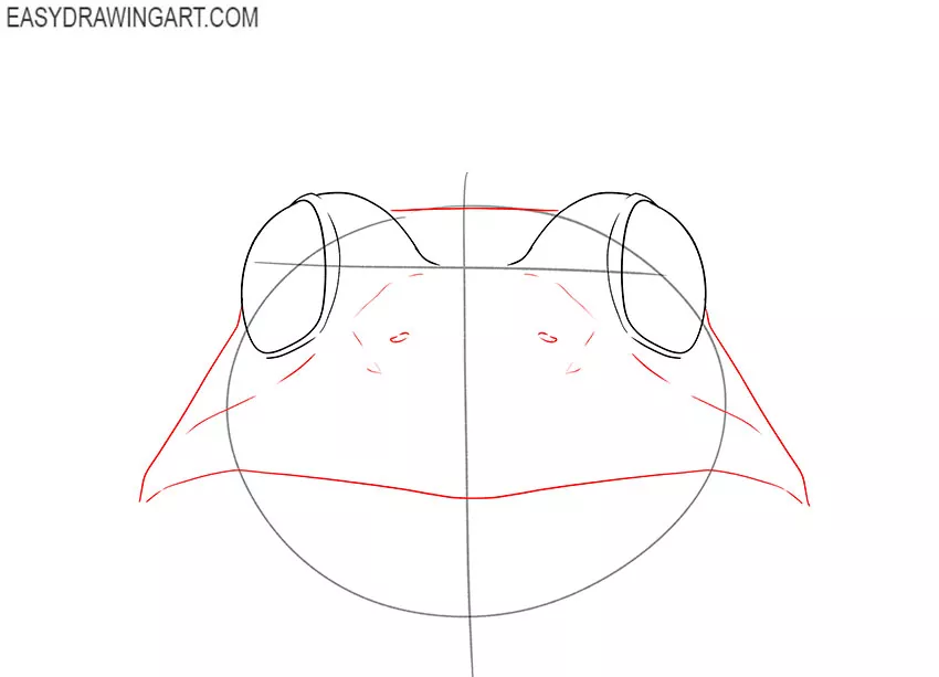 how to draw a frog face step by step