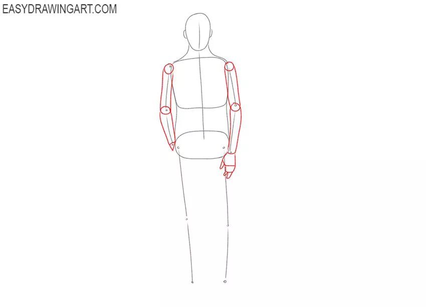 how to draw a person full body male