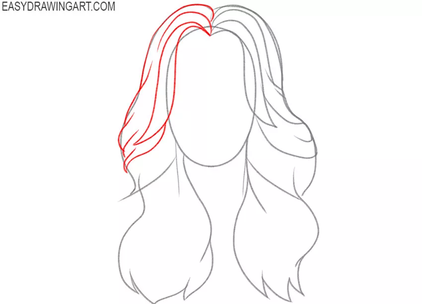 how to draw curly hair wavy