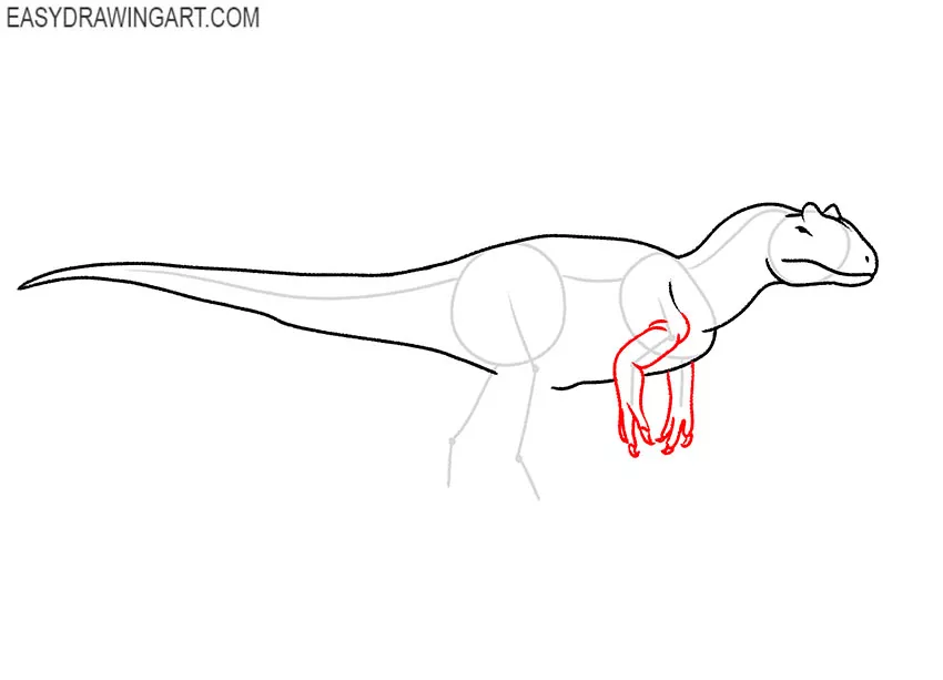 allosaurus drawing lesson