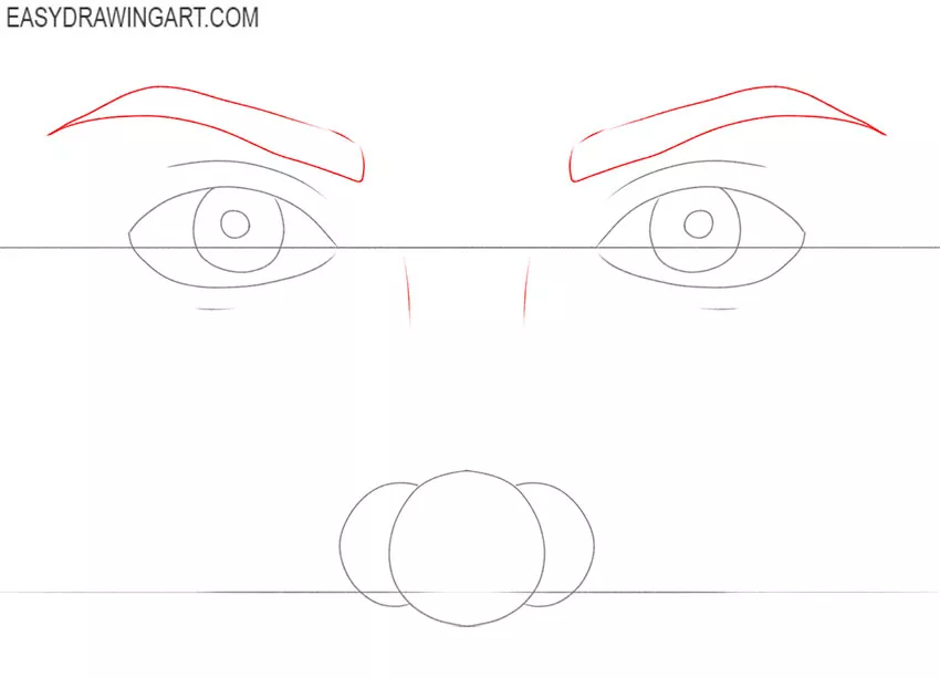 eyes and nose drawing guide