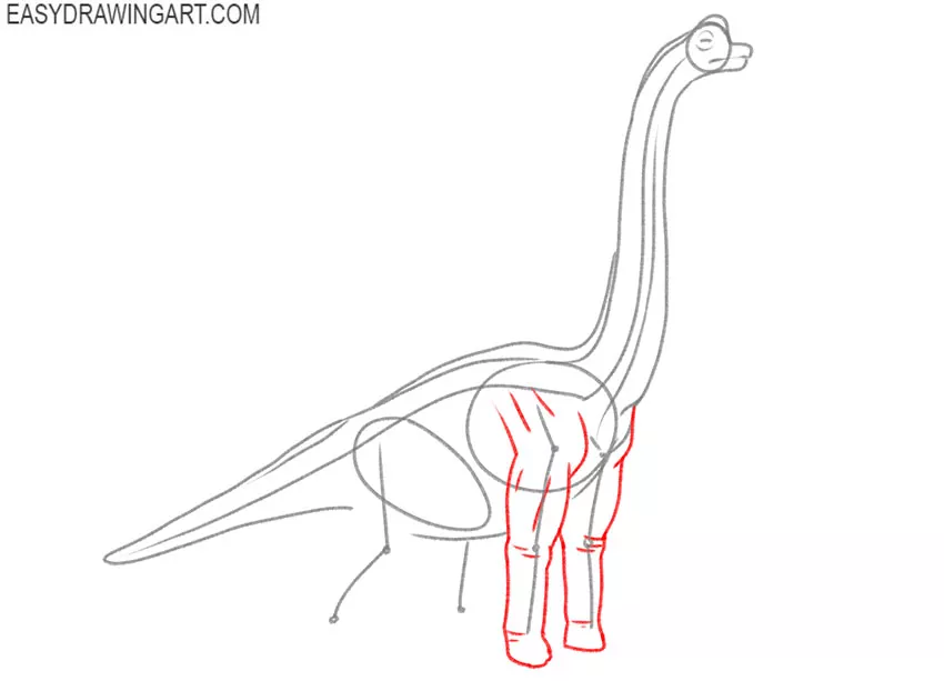 how to draw a cute brachiosaurus