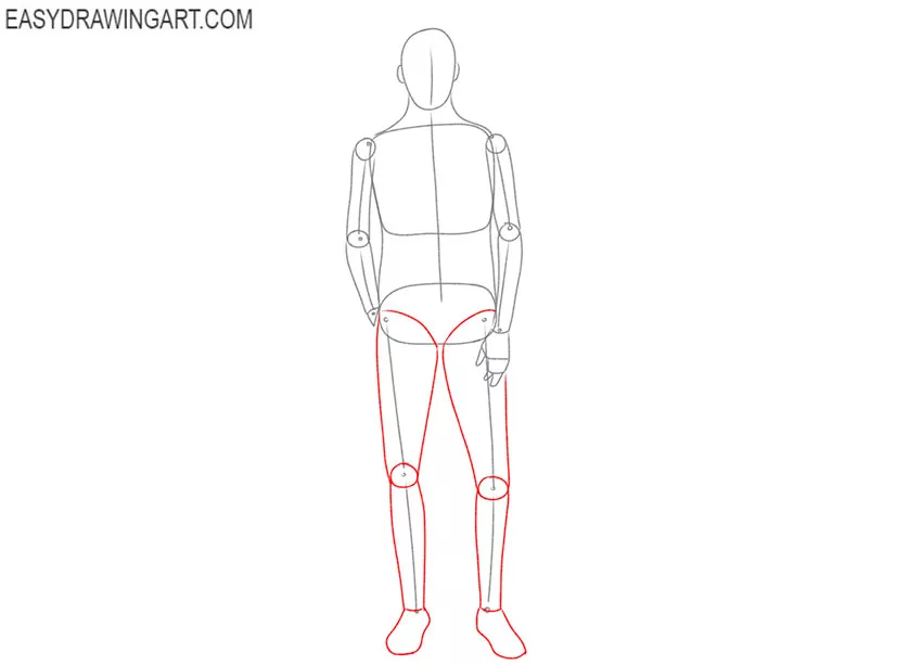 how to draw a human body male