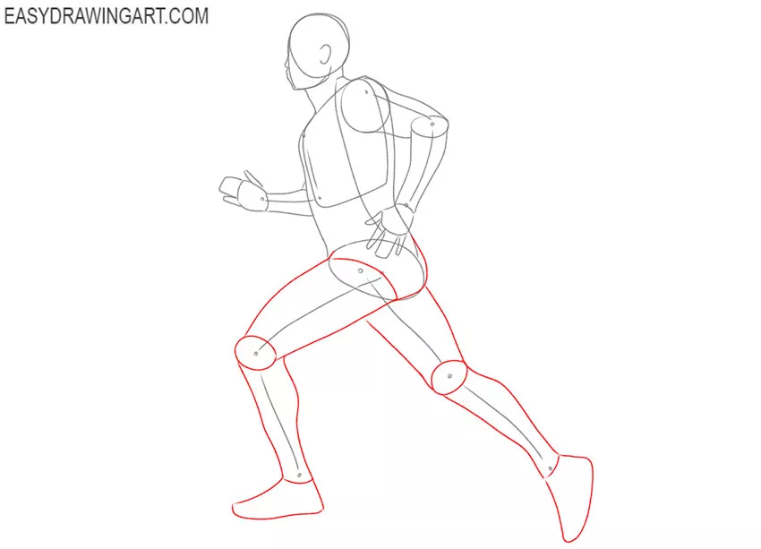 how to draw an easy running man