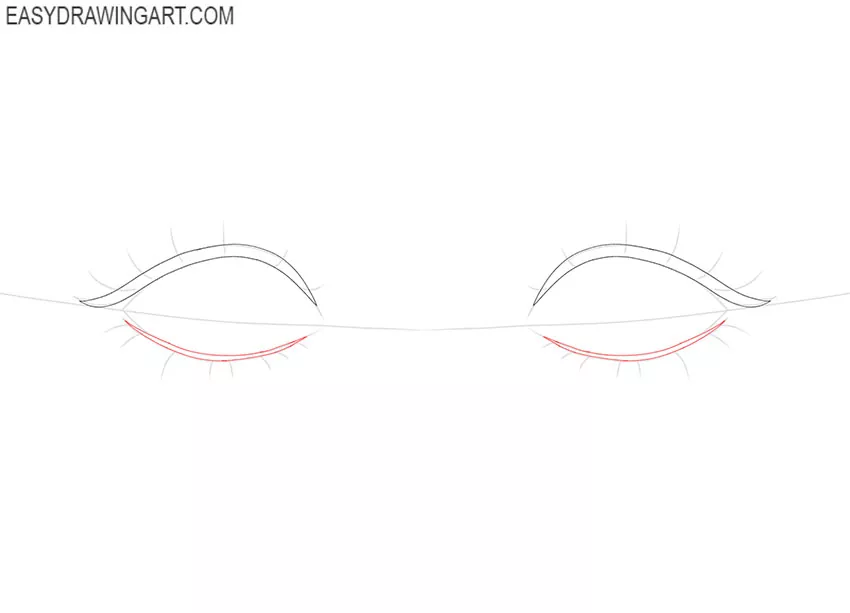 how to draw eyelashes simple