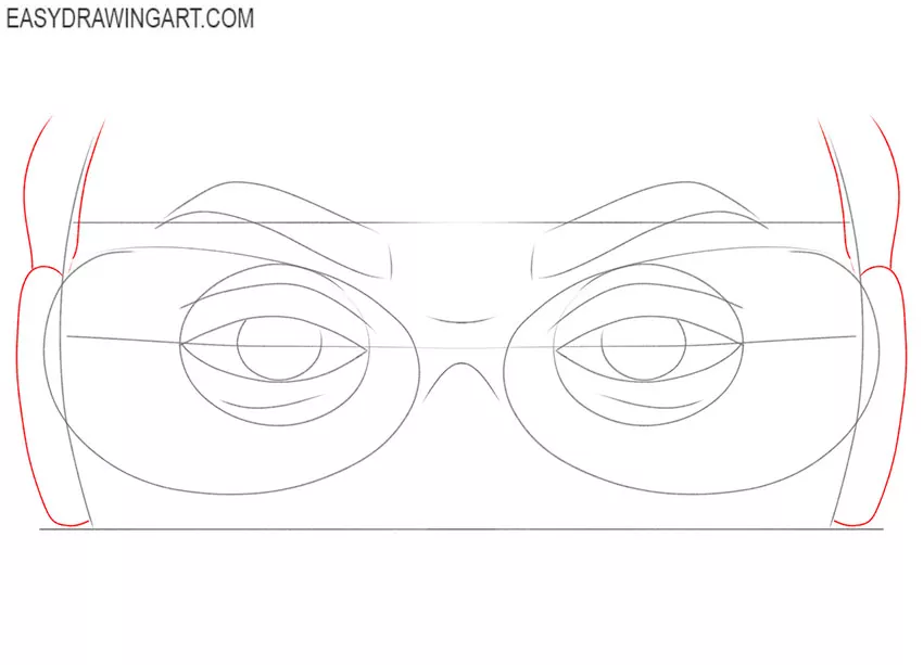Eyes with Glasses drawing lesson