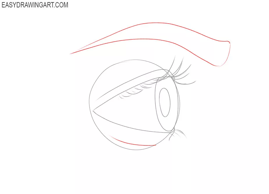 How to Draw an Eye from the Side cartoon
