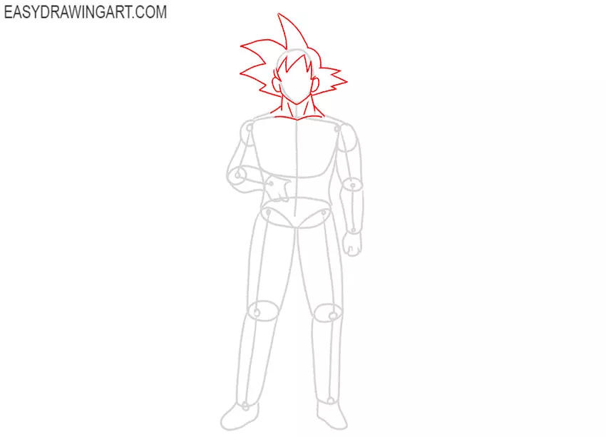 How to draw Dragonball Z Goku easy / simple / quick / tutorial