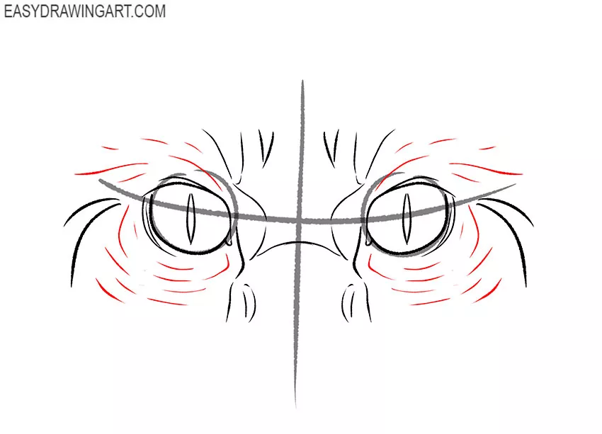 how to draw a cat with cute eyes