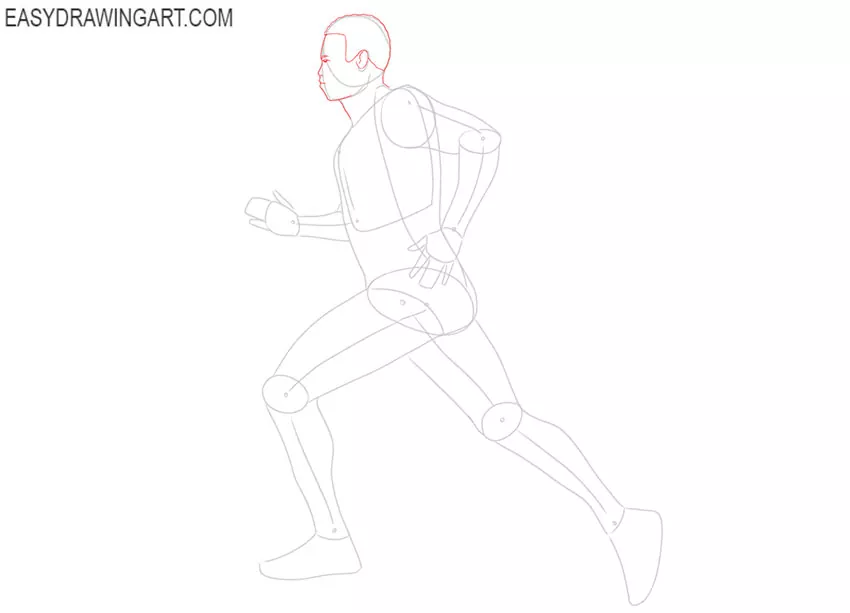 how to draw a person running for beginners