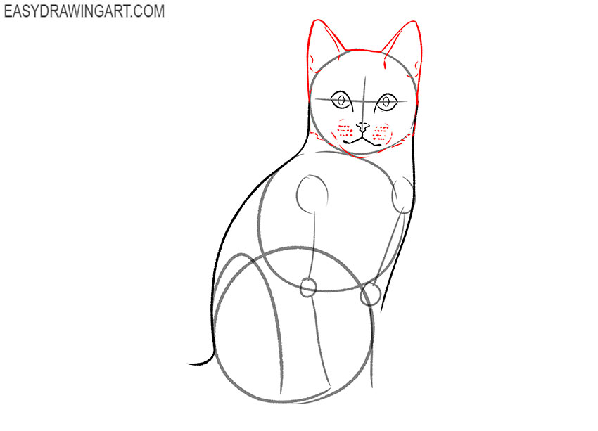 Ginger Cat Sitting Pet Realistic Drawing Stock Illustration 1933392584 |  Shutterstock