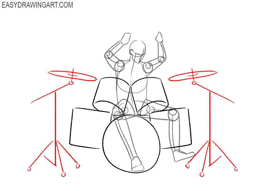 Learn How to Draw Drums (Musical Instruments) Step by Step : Drawing  Tutorials