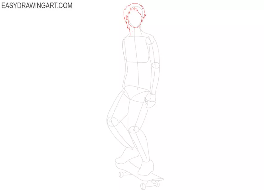 Skateboarder drawing guide