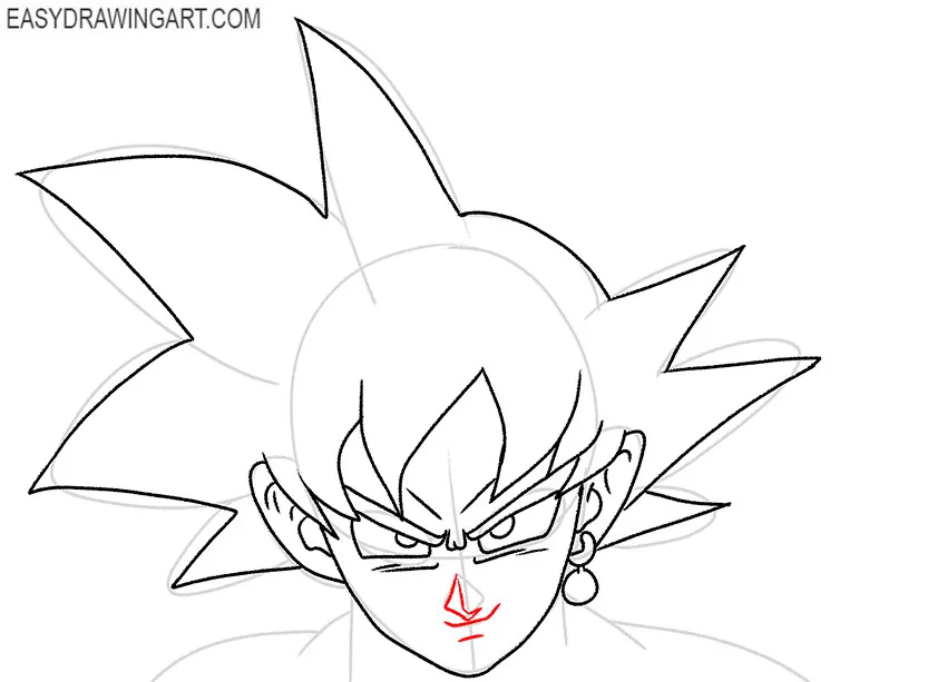 How To Draw Goku Face Easy Drawing Art