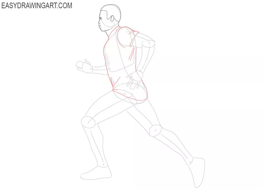 how to draw a cartoon person running