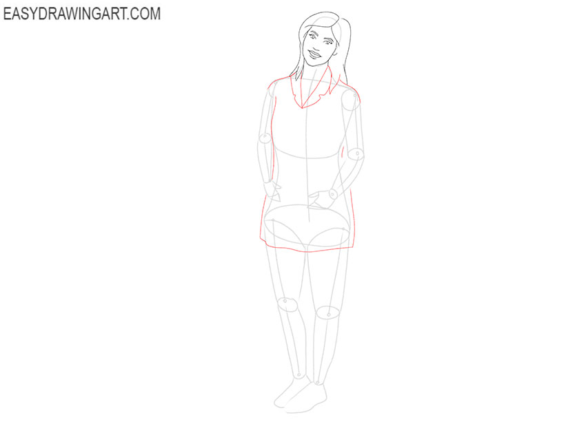 how to draw a girl nurse