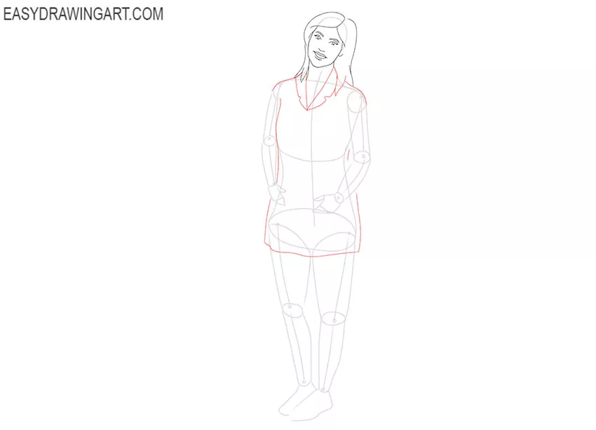 how to draw a girl nurse