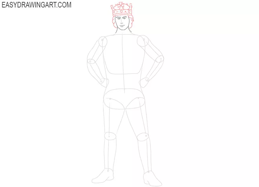 how to draw a king cartoon