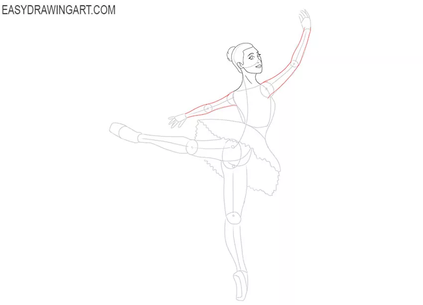 how to draw a realistic ballerina step by step