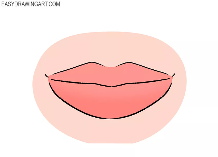 easy lips to draw