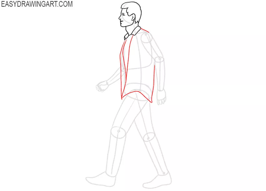 walking person drawing tutorial