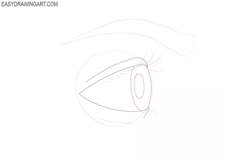 Eye from the Side drawing tutorial